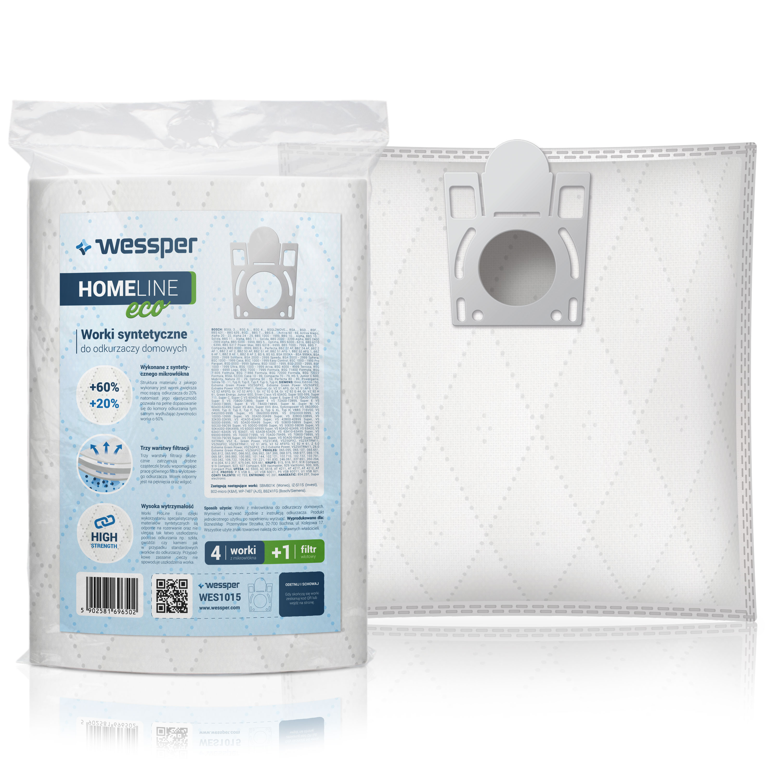 Wessper worki do odkurzacza Bosch, Siemens VS06G2410 Filtr do odkurzacza Oem Filtr Do Odkurzacza Bosch Typ G